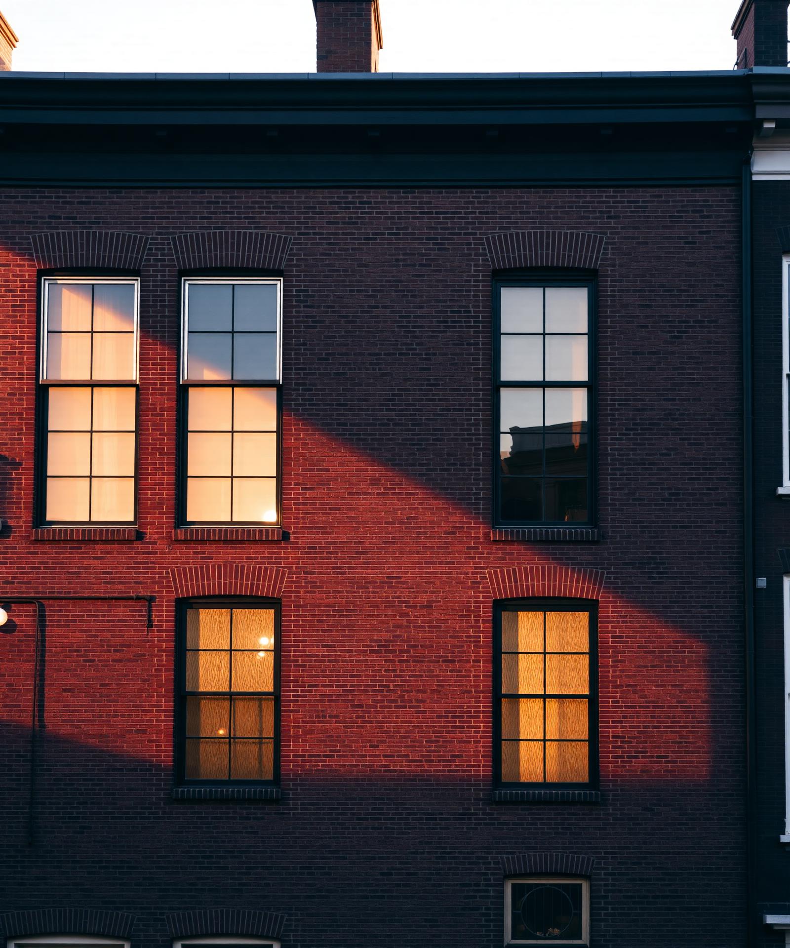 Gevel van een Amsterdams grachtenpand in warm avondlicht